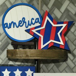 Tiered Tray Set - 4th of July